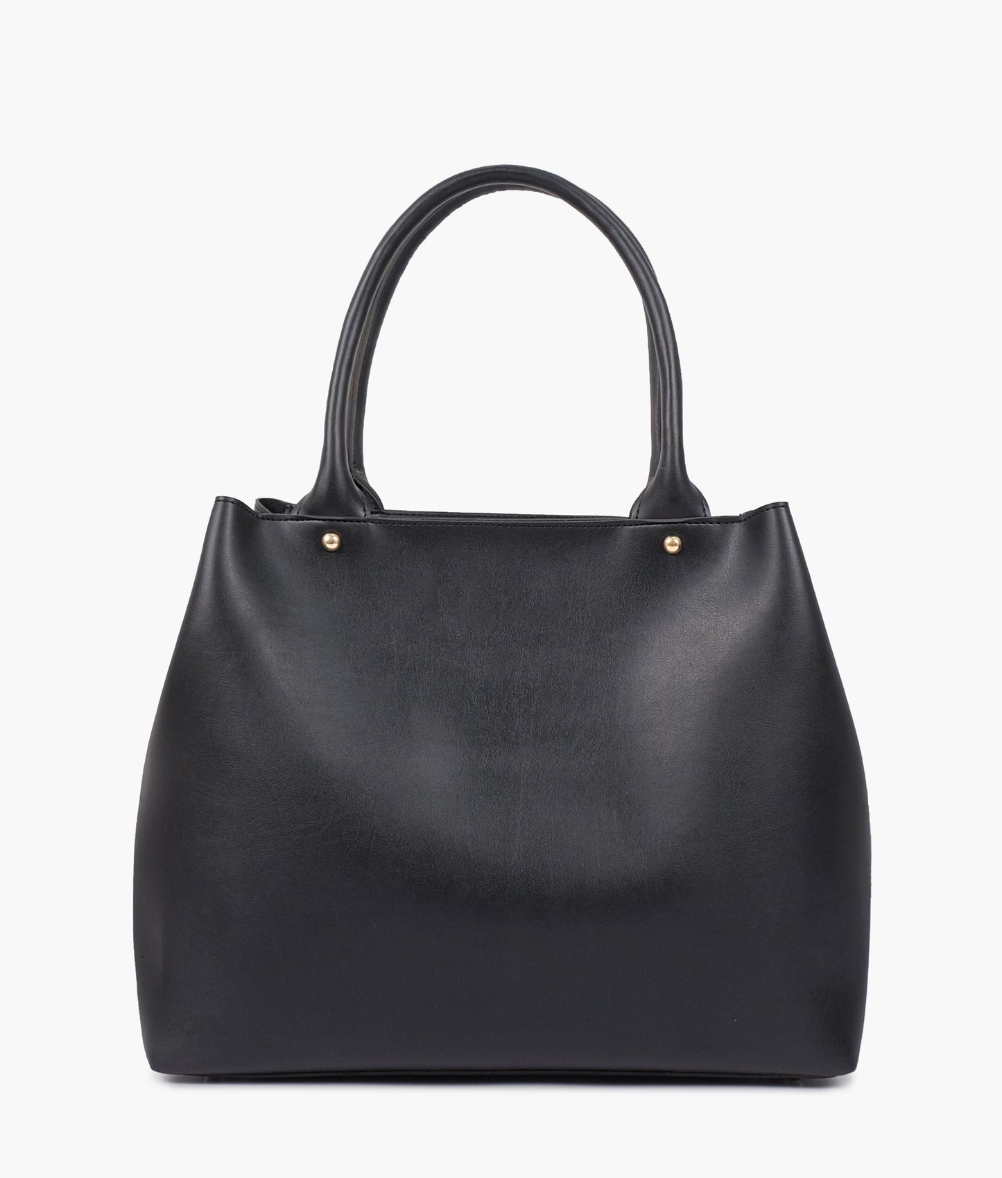 Bolso de mano negro con cremallera