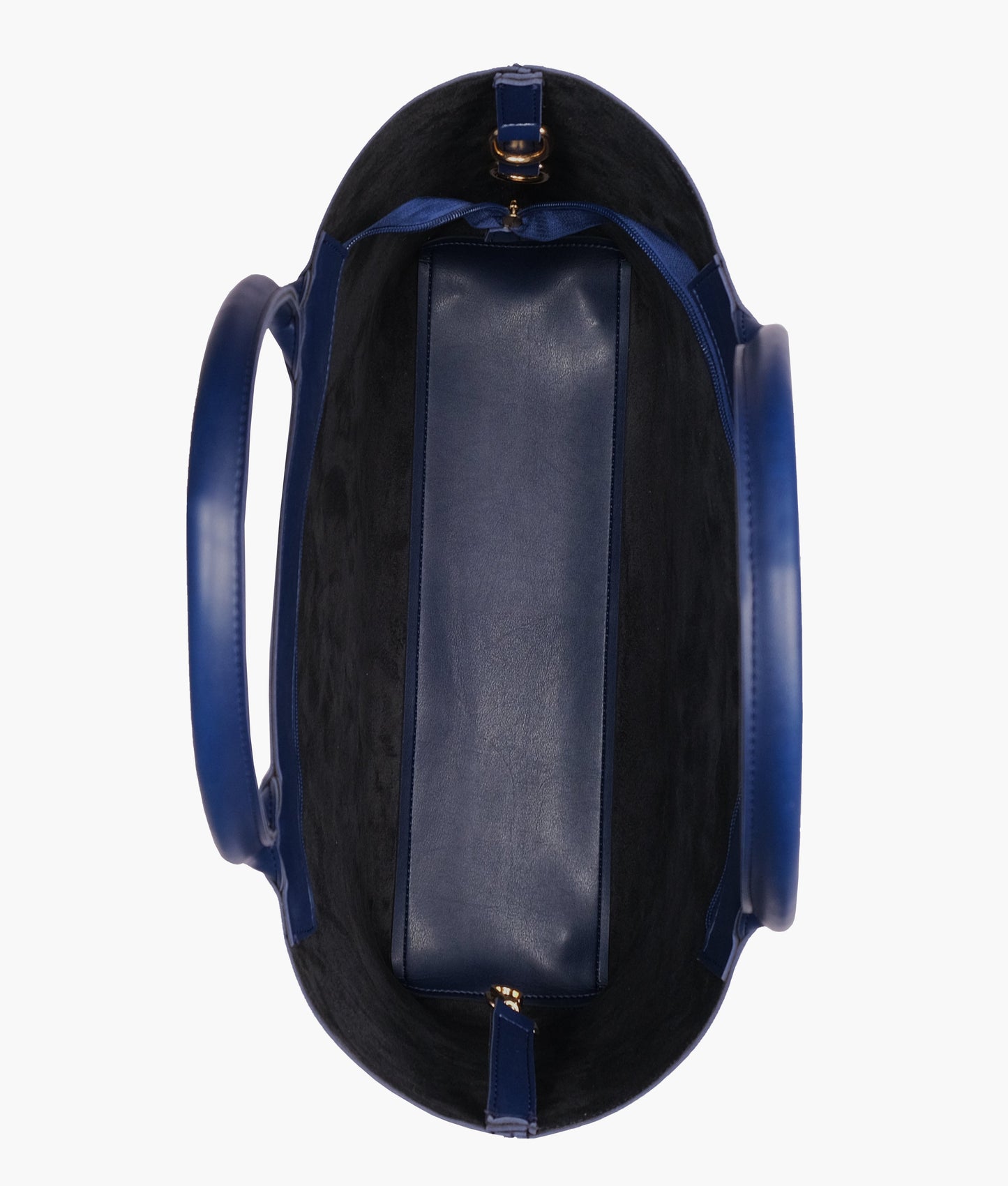 Bolso de mano azul con cremallera