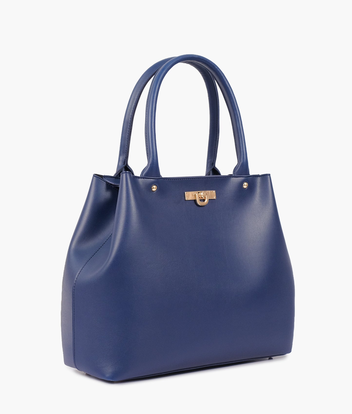 Bolso de mano azul con cremallera