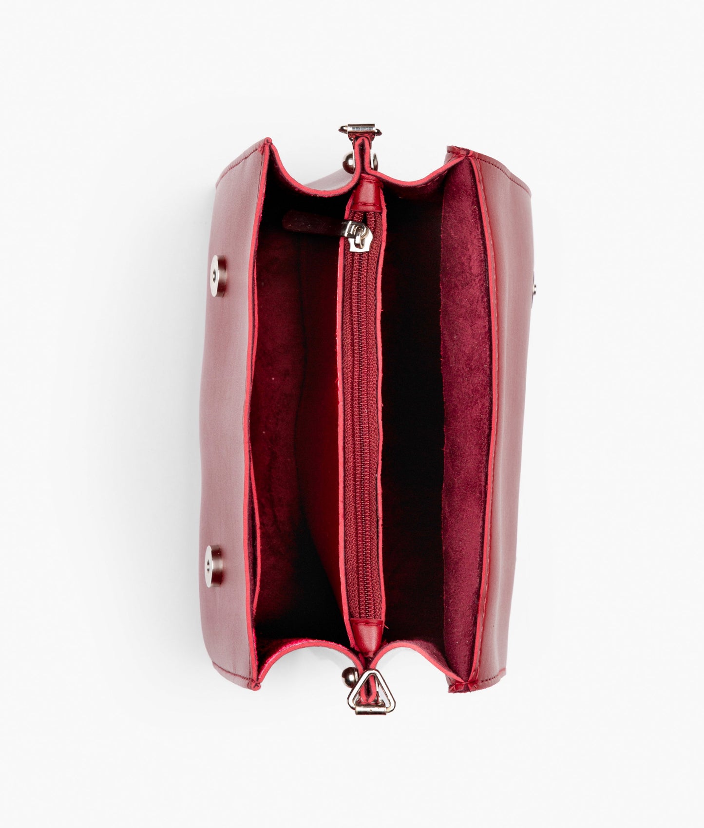 Maroon mini cross-body bag