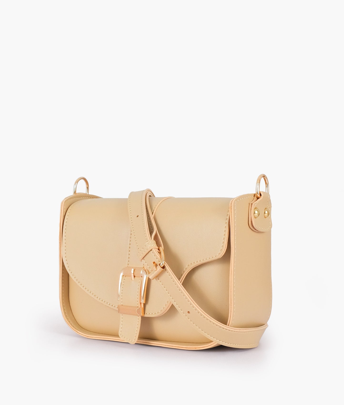 Bolsa com fivela de sela off-white